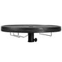 Voir la diapositive 4 : OUTSUNNY Table basse table de parasol Ø 60 cm compatible parasol mât 3,8 cm HDPE aspect bois noir
