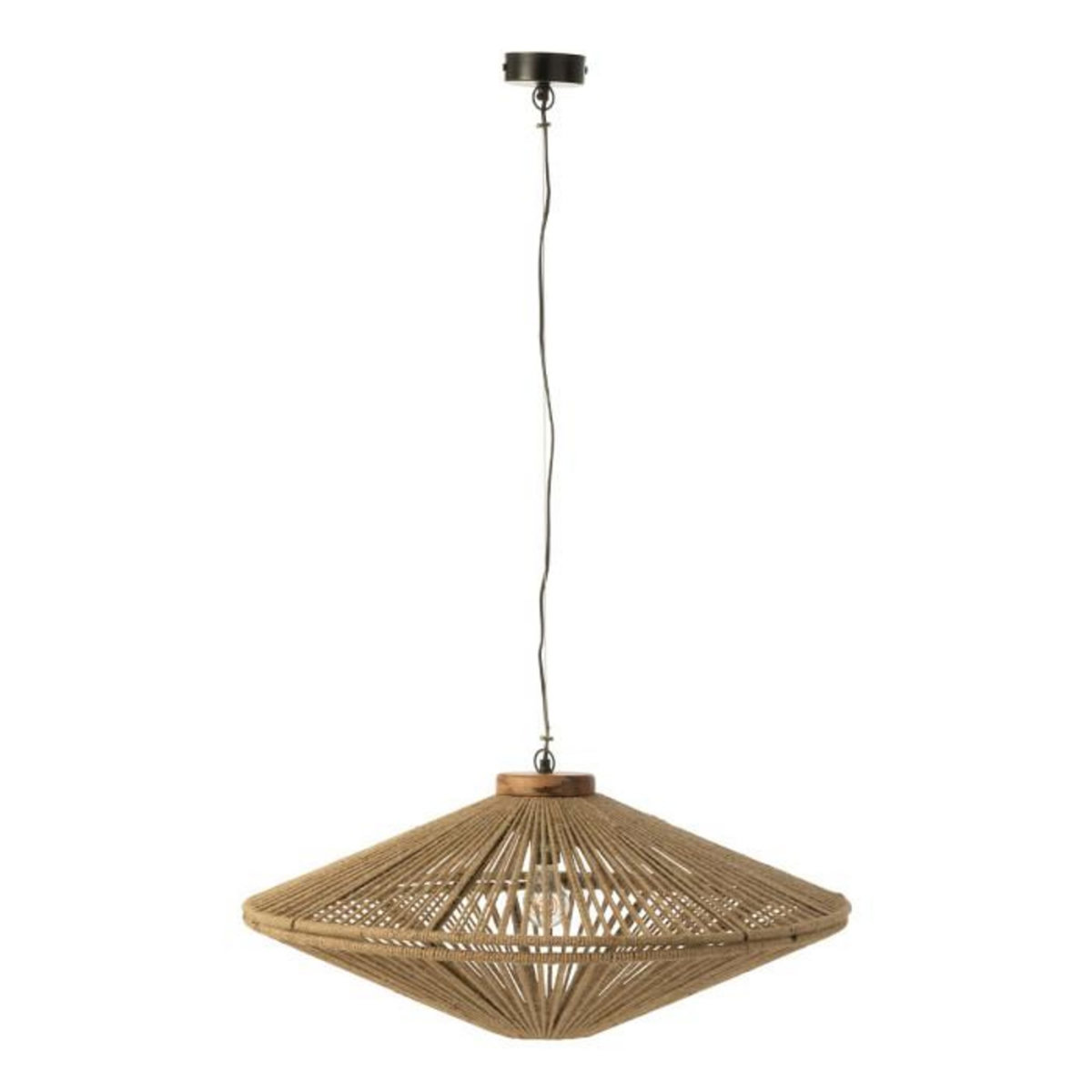 Paris Prix Lampe Suspension en Jute  Dollie  77cm Naturel