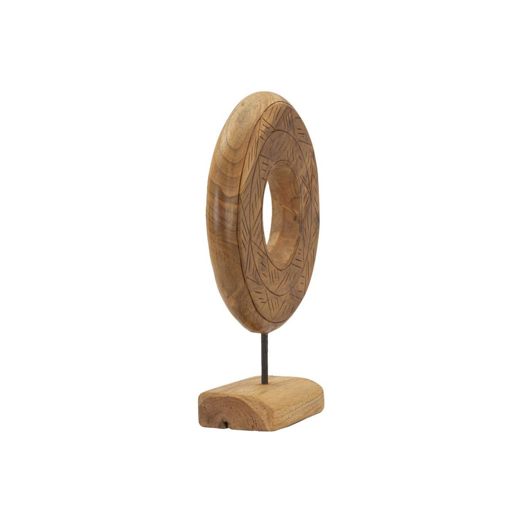 Voir la diapositive 2 : Paris Prix Objet Déco Rond en Teck  Dorat  38cm Naturel