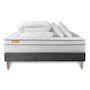 Voir la diapositive 2 : SEPTNUITS Pack matelas + sommier kit gris Memo Luxe Ressorts ensachés + mémoire de forme + Couette + 2 oreillers