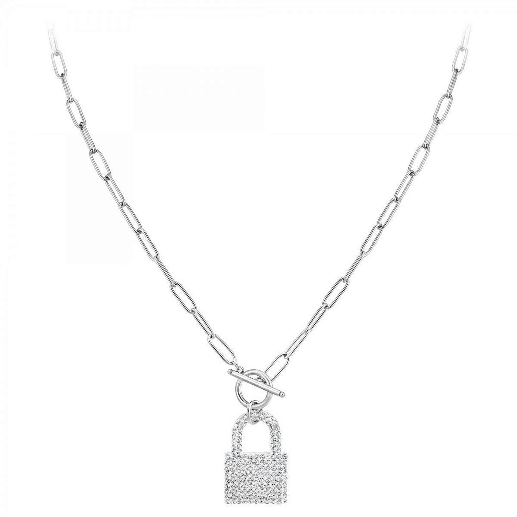 Voir la diapositive 3 : SC CRYSTAL Collier cadenas par SC Crystal orné de Cristaux scintillants