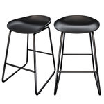 Rendez vous déco Lot de 2 chaises pour îlot central H65,5 cm noires-Yoshi