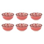 Paris Prix Lot de 6 Bols en Porcelaine  Jaipur  22cl Rouge