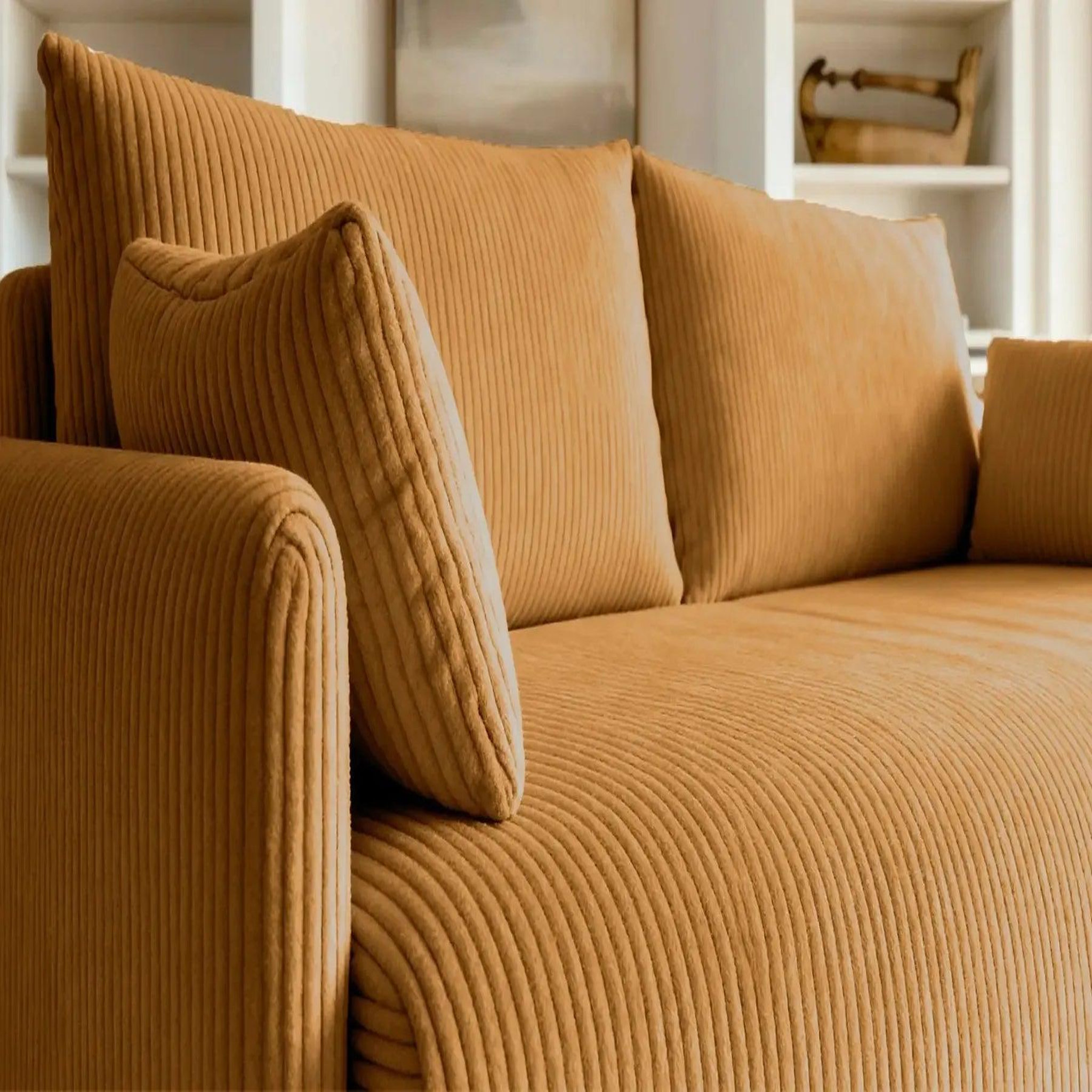 Voir la diapositive 5 : CASANOVA PARIS Axelle - canapé droit convertible velours côtelé 2 places