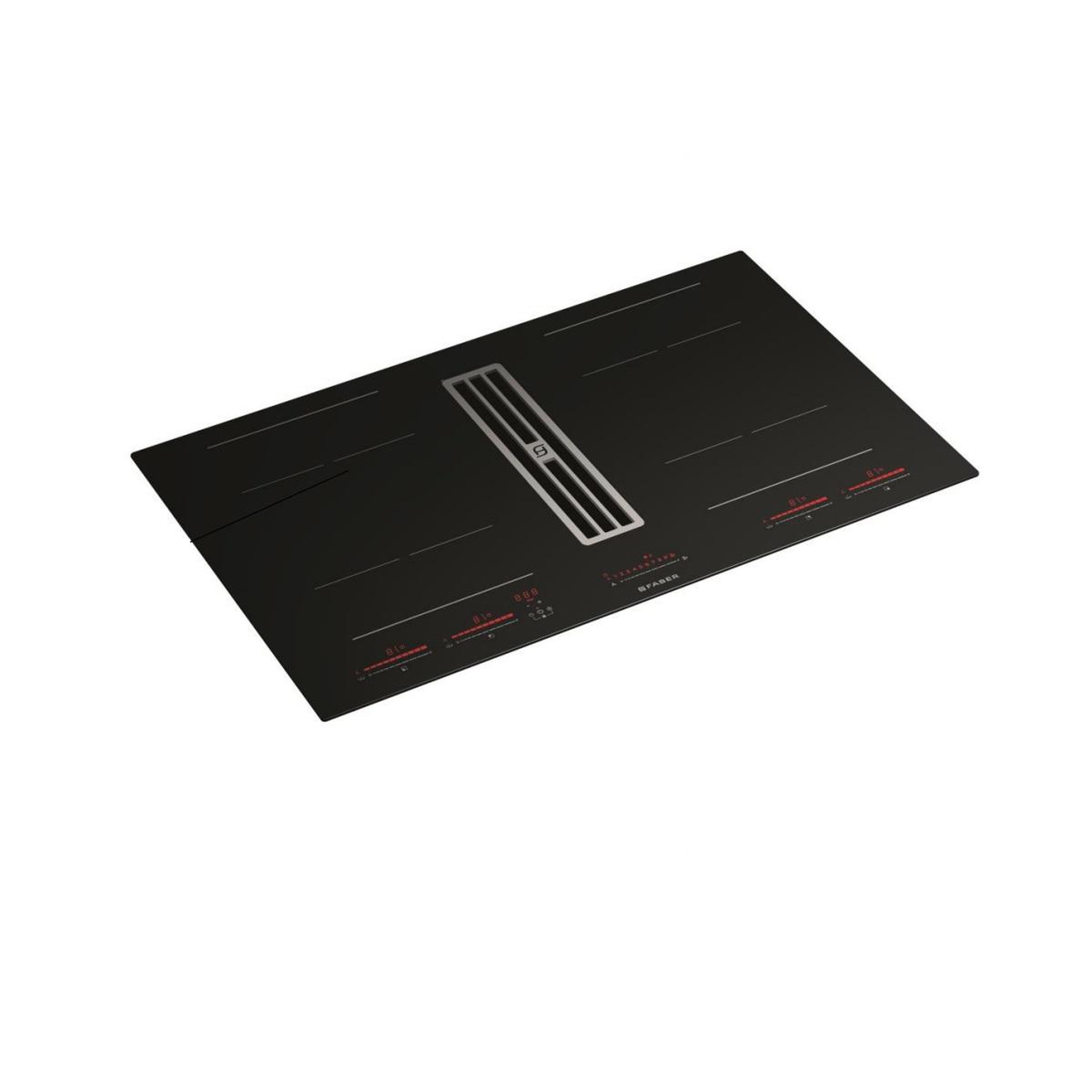 Voir la diapositive 3 : faber Table de cuisson aspirante induction 83 cm 4 feux 7400w noir - 5371796