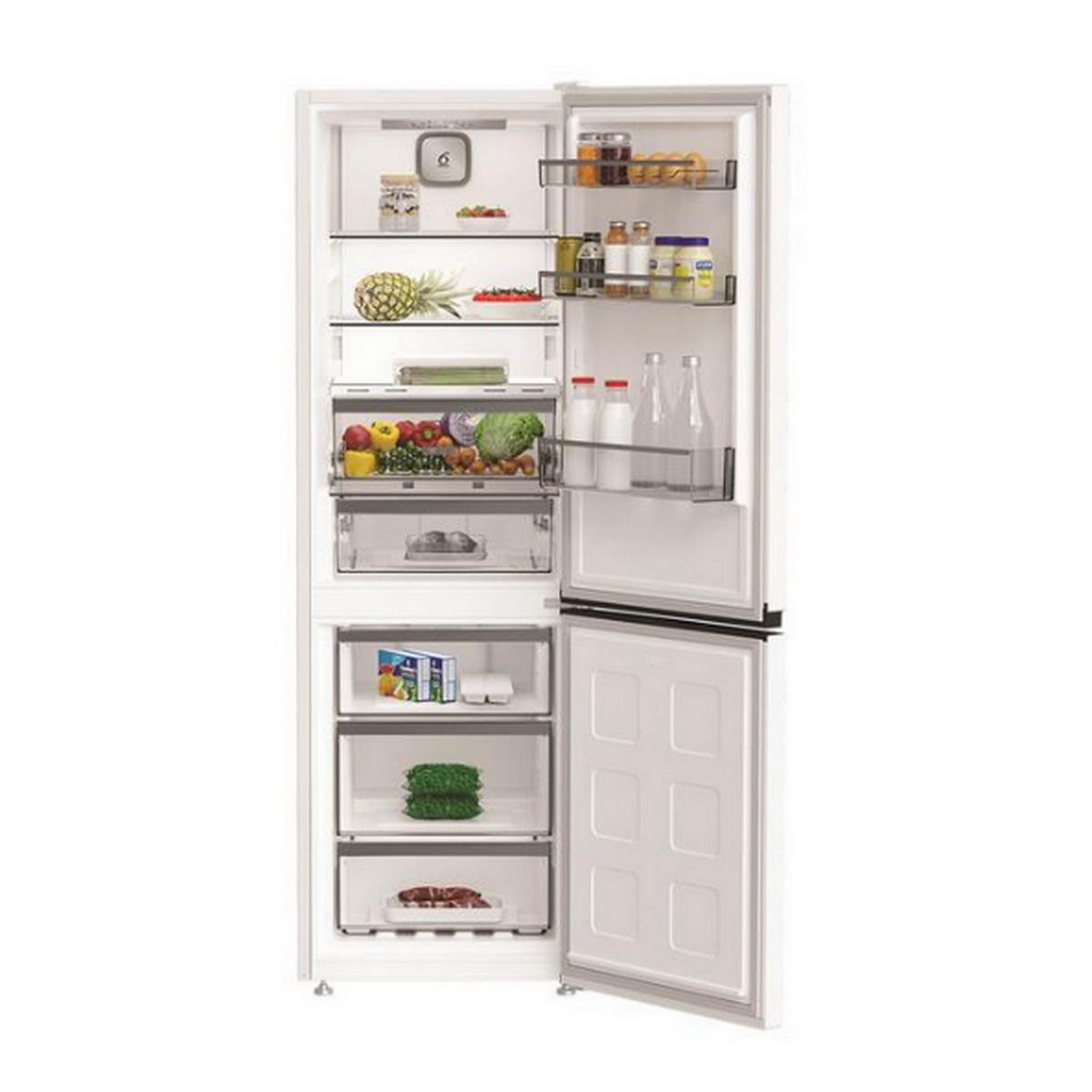 Voir la diapositive 5 : Whirlpool Réfrigérateur combiné 60cm 316l no frost - WHK25364W5E