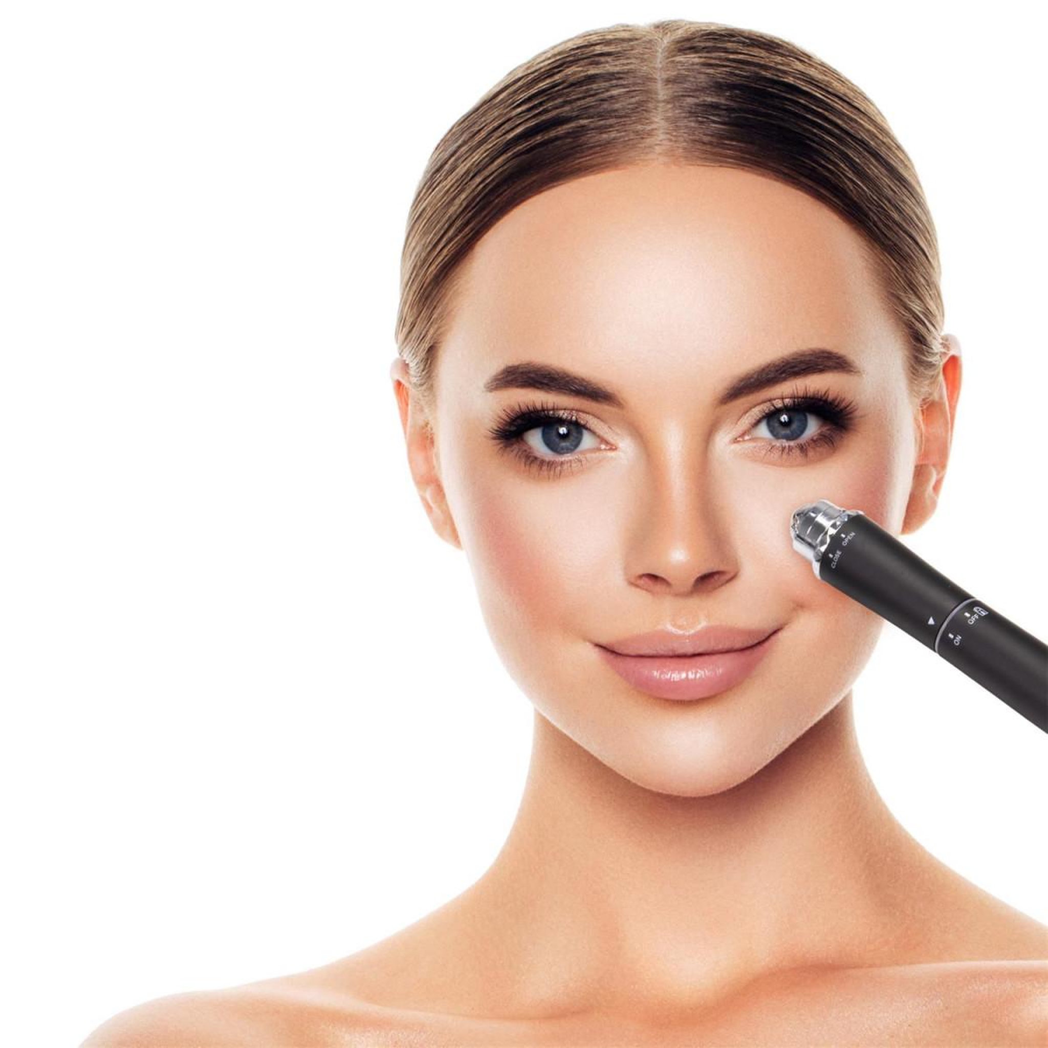 Voir la diapositive 4 : Cosmetic Club Mini masseur pour visage  3 en 1  12cm noir