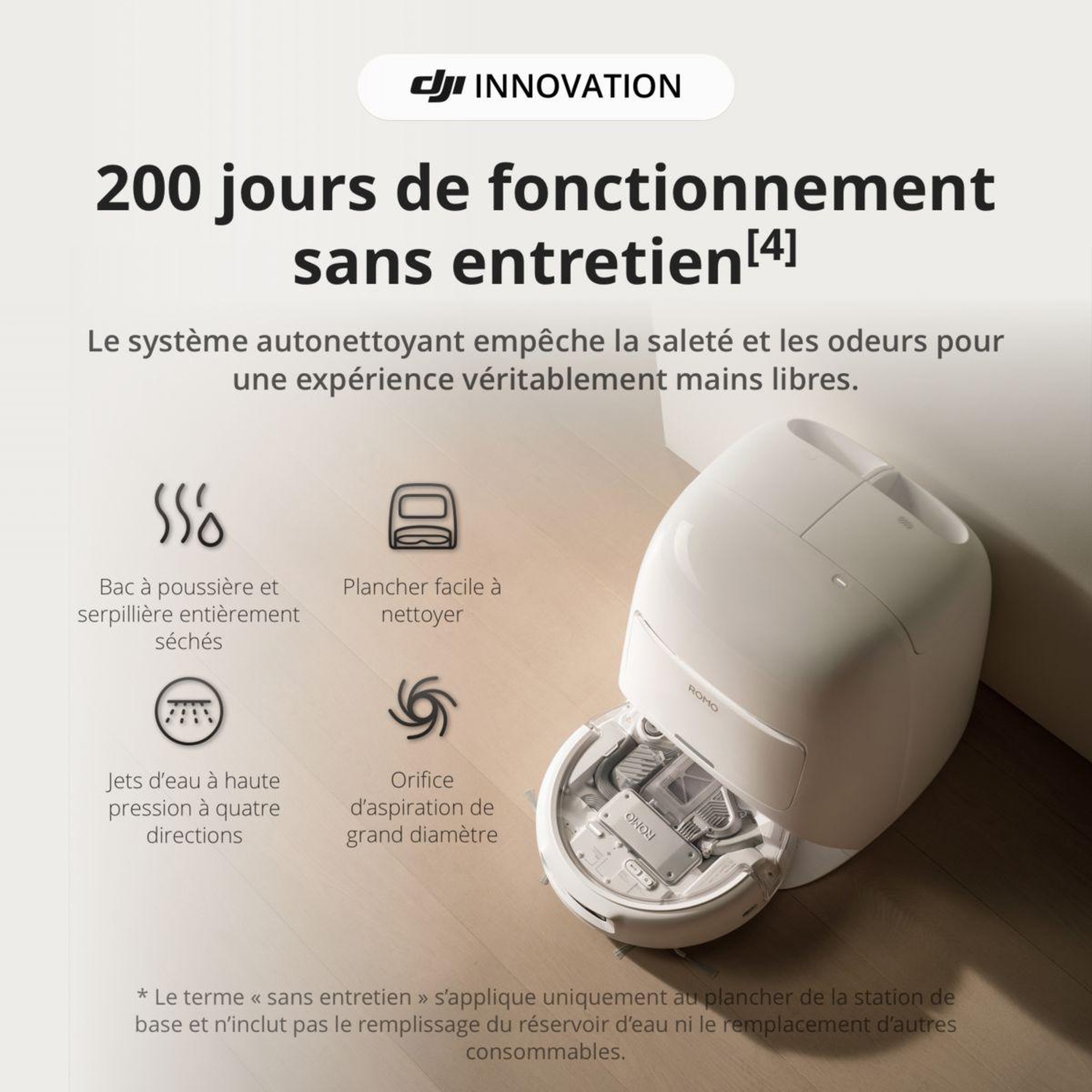 Voir la diapositive 5 : DJI Robot aspirateur laveur romo a