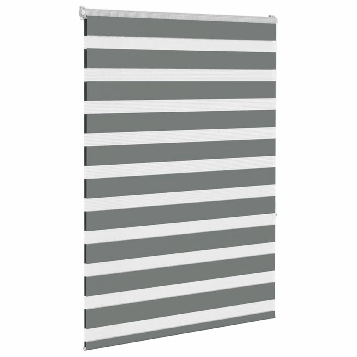 VIDAXL Store zebre gris fonce largeur du tissu 100,9 cm polyester
