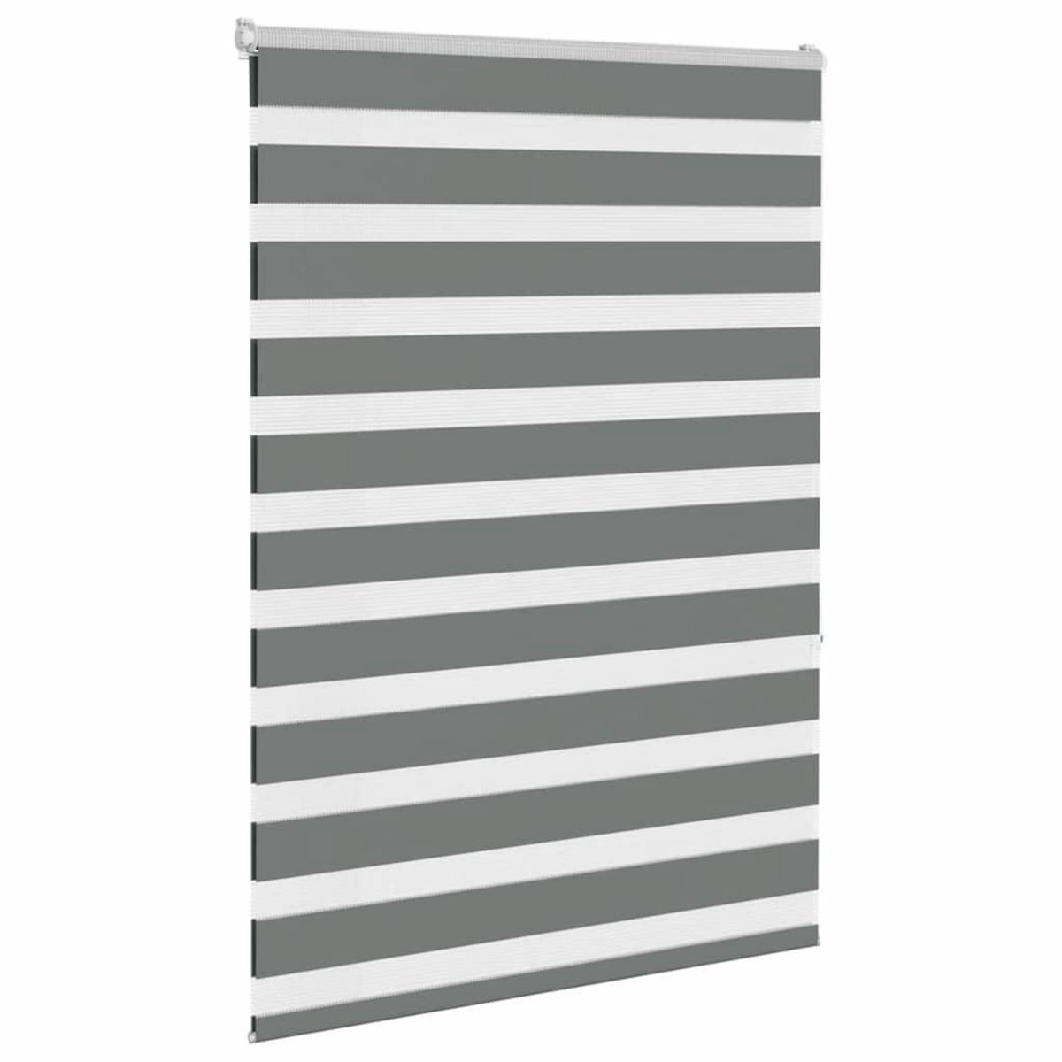 VIDAXL Store zebre gris fonce largeur du tissu 100,9 cm polyester