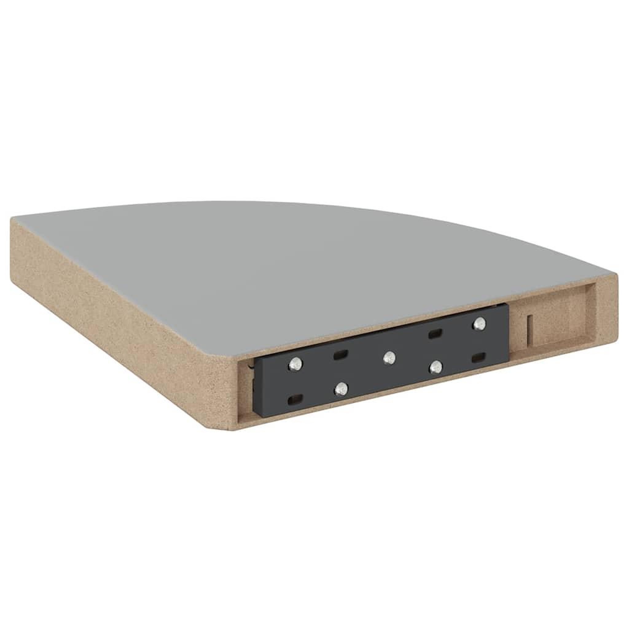 Voir la diapositive 6 : VIDAXL Etagere d'angle flottante Gris brillant 25x25x3,8 cm MDF