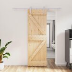 VIDAXL Porte coulissante et kit de quincaillerie 70x210 cm pin massif