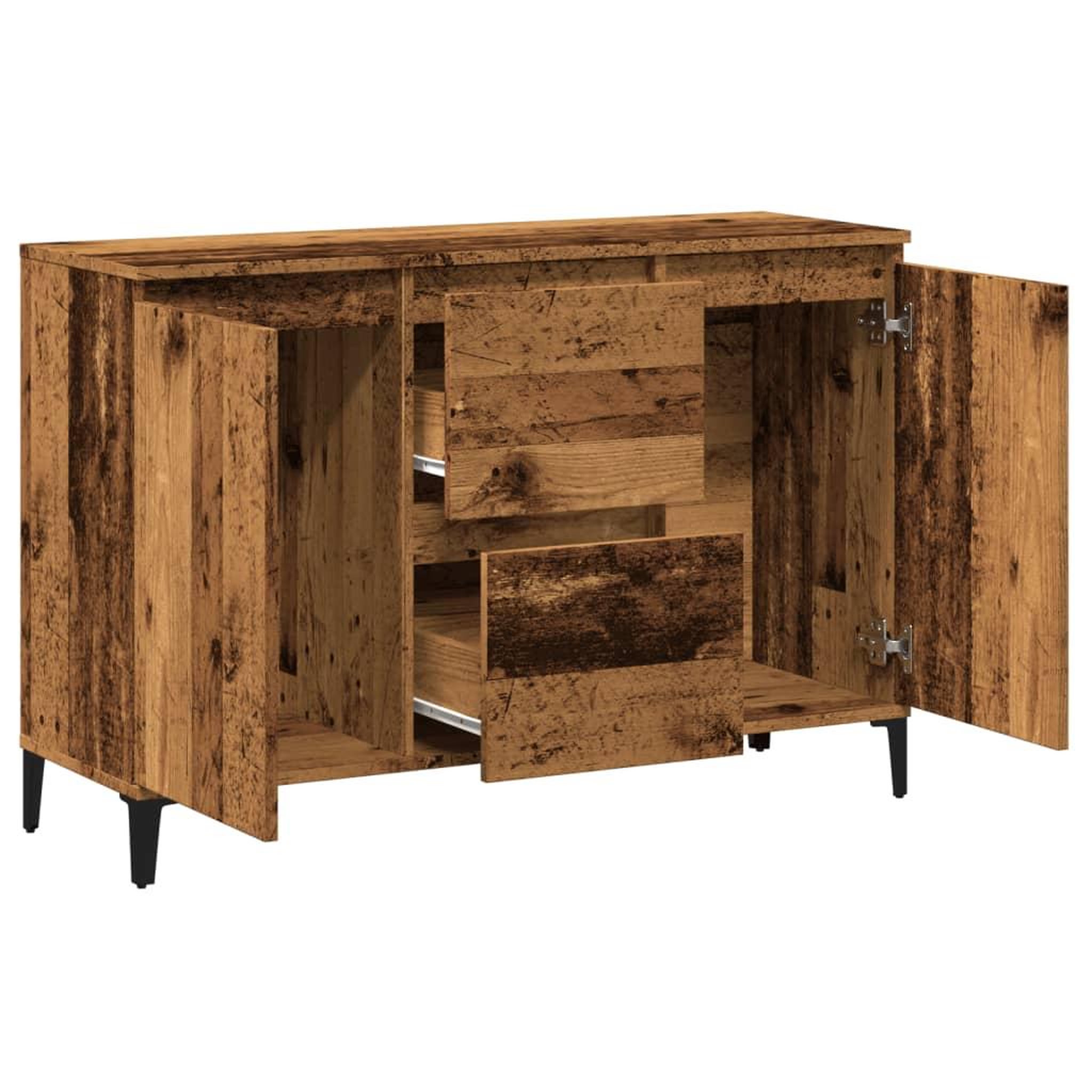 Voir la diapositive 5 : VIDAXL Buffet vieux bois 102x35x70 cm bois d'ingenierie