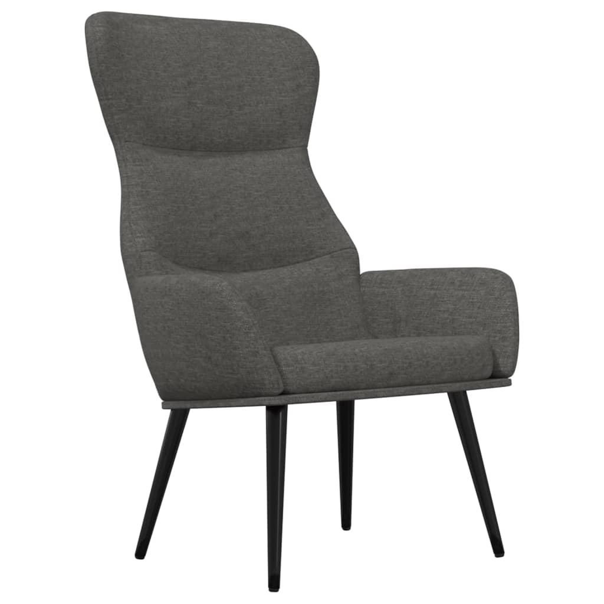 Voir la diapositive 2 : VIDAXL Chaise de relaxation Gris fonce Tissu