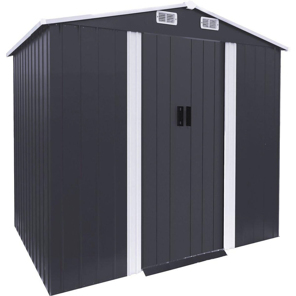 Habitat et Jardin Abri de jardin métal  Boston  - 5,29 m² (4,76 m2 au sol)- Gris