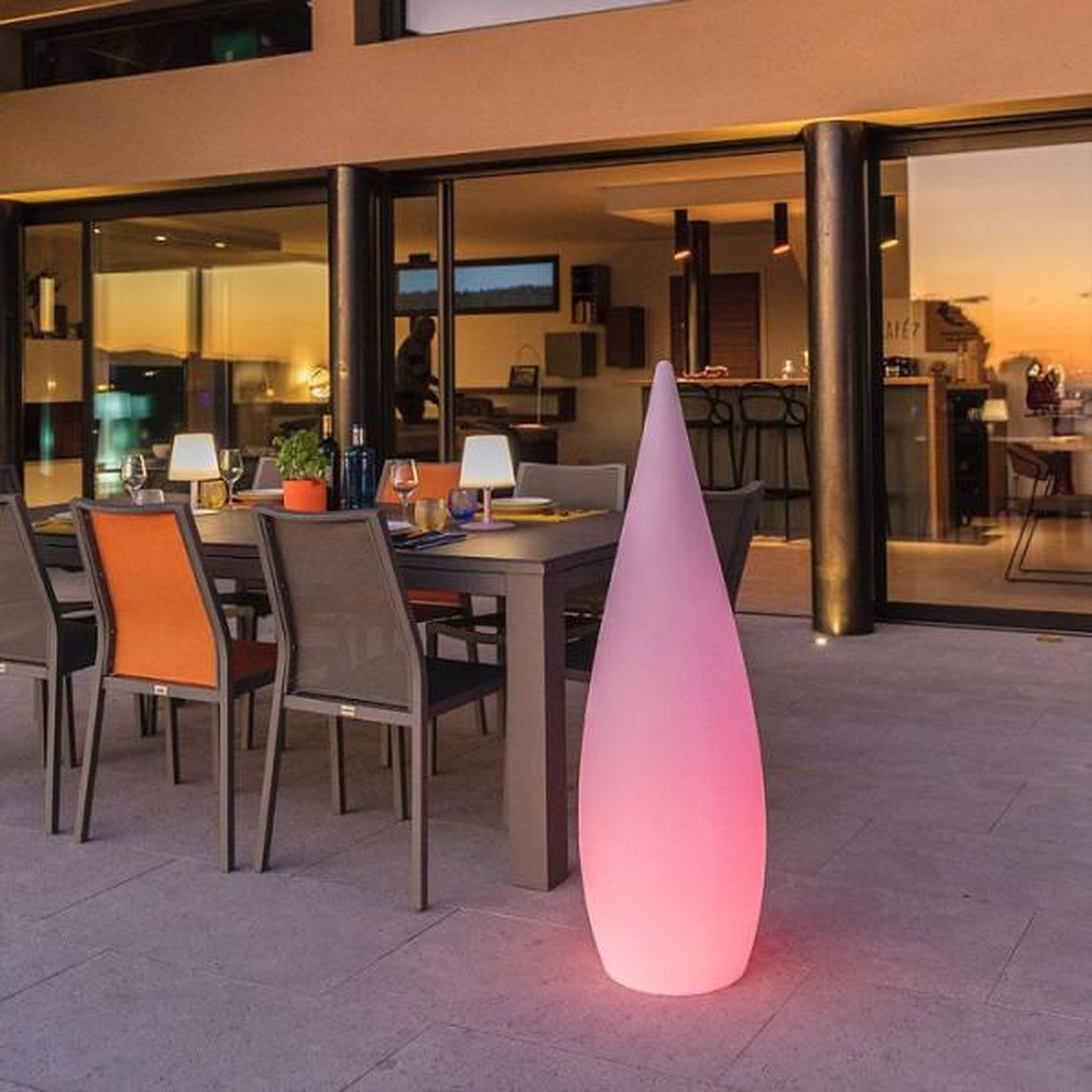 Voir la diapositive 5 : Lumisky Lampe led lampadaire sans fil goutte led multicolo