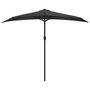Voir la diapositive 3 : VIDAXL Parasol de balcon et mat en aluminium Anthracite 270x144cm Demi