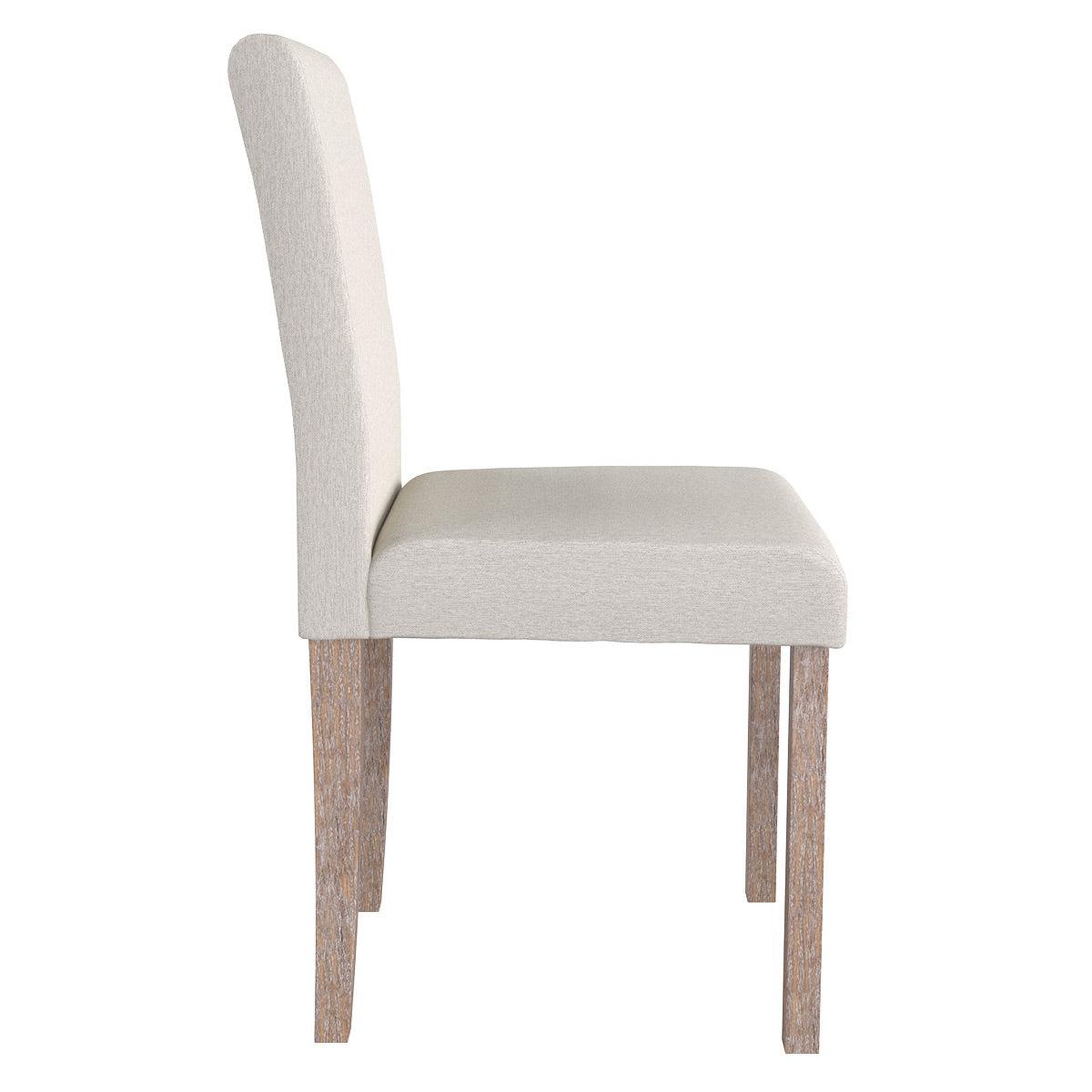 Voir la diapositive 3 : Rendez vous déco Lot de 2 chaises en tissu gris foncé et pieds en bois d'hévéa - Havane