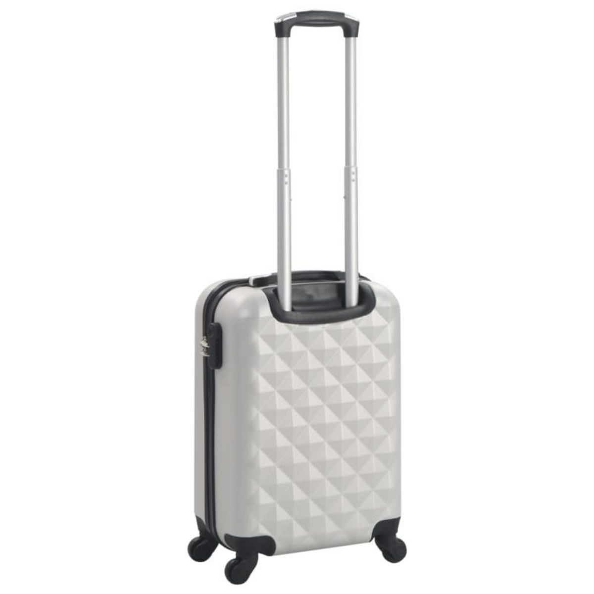 VIDAXL Valise rigide Argenté brillant ABS