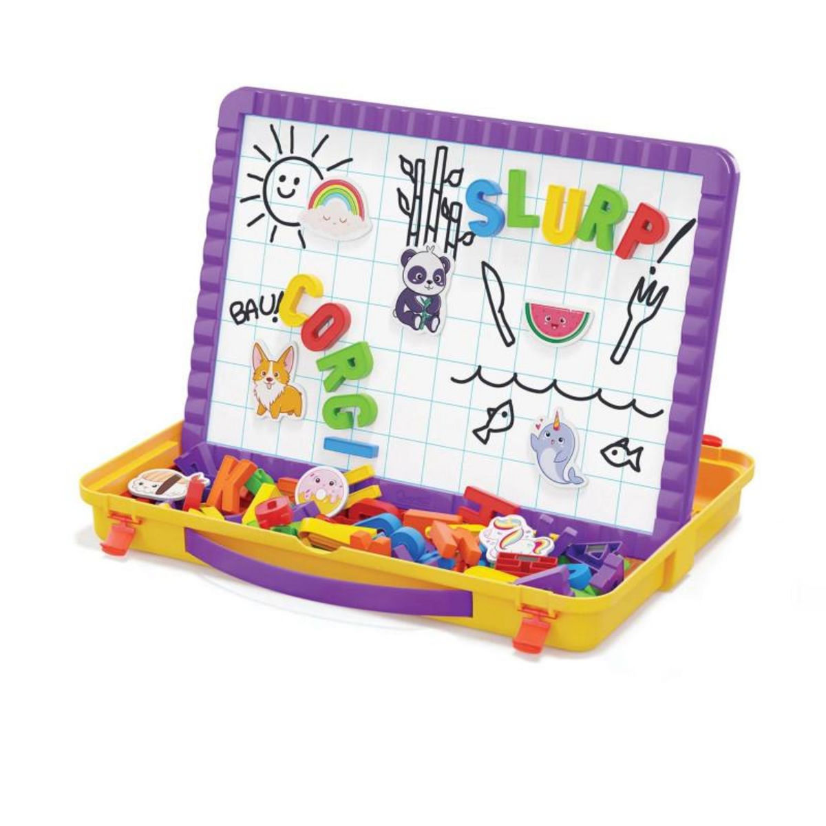 Quercetti Quercetti Magnetic Board Letters in Storage Case