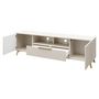 Voir la diapositive 4 : BEST MOBILIER Boccioni - meuble tv - beige - 2 portes, 1 tiroir et 1 niche - 200 cm