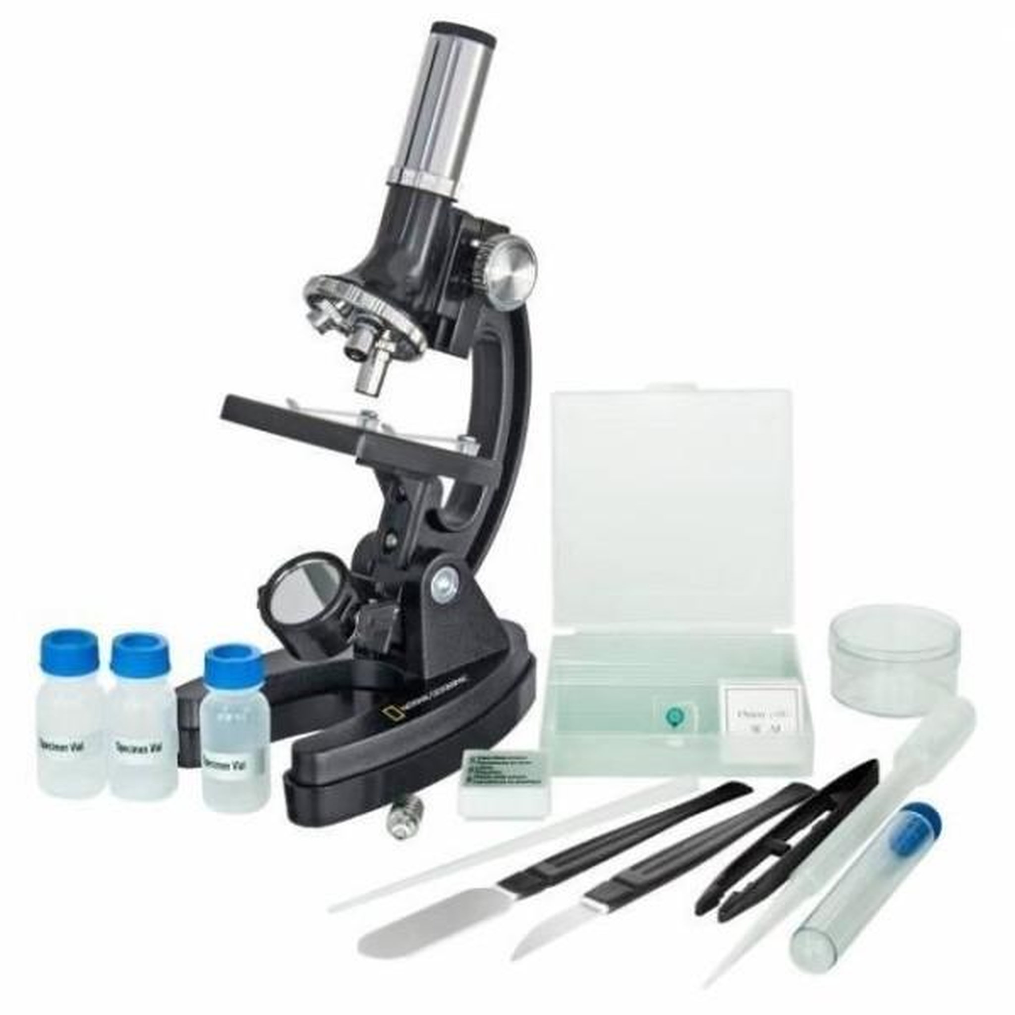 Voir la diapositive 2 : Bresser Microscope enfant - national geographic - 300x-1200x