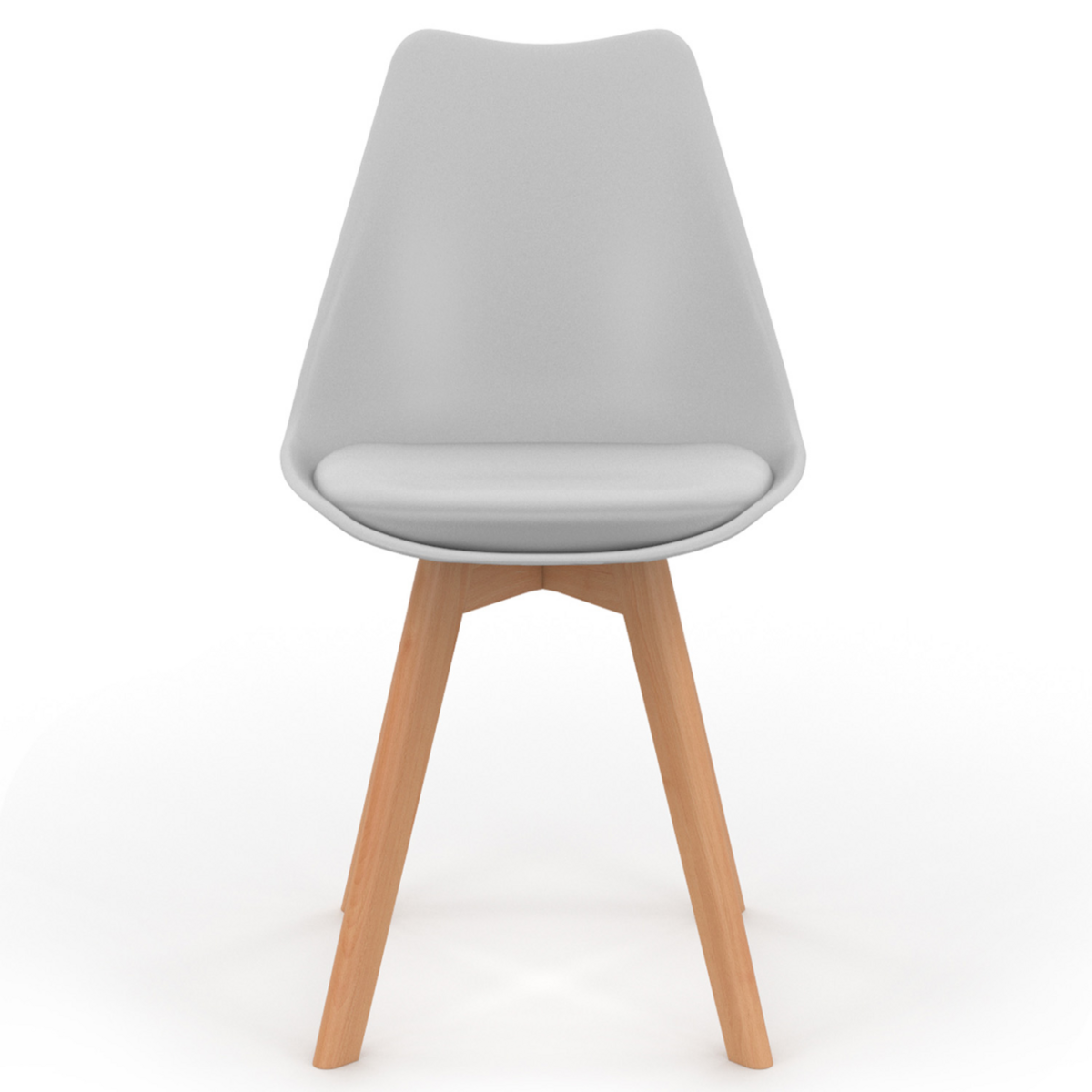 ID MARKET Lot de 6 chaises scandinaves SARA mix color gris clair, blanc, gris foncé x2, jaune x2