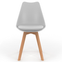 Voir la diapositive 3 : ID MARKET Lot de 6 chaises scandinaves SARA mix color gris clair, blanc, gris foncé x2, jaune x2