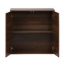 Voir la diapositive 6 : SWEEEK Buffet. module de rangement noyer décor bois 2 portes L 70 x P 35 x H 70 cm - Kompo