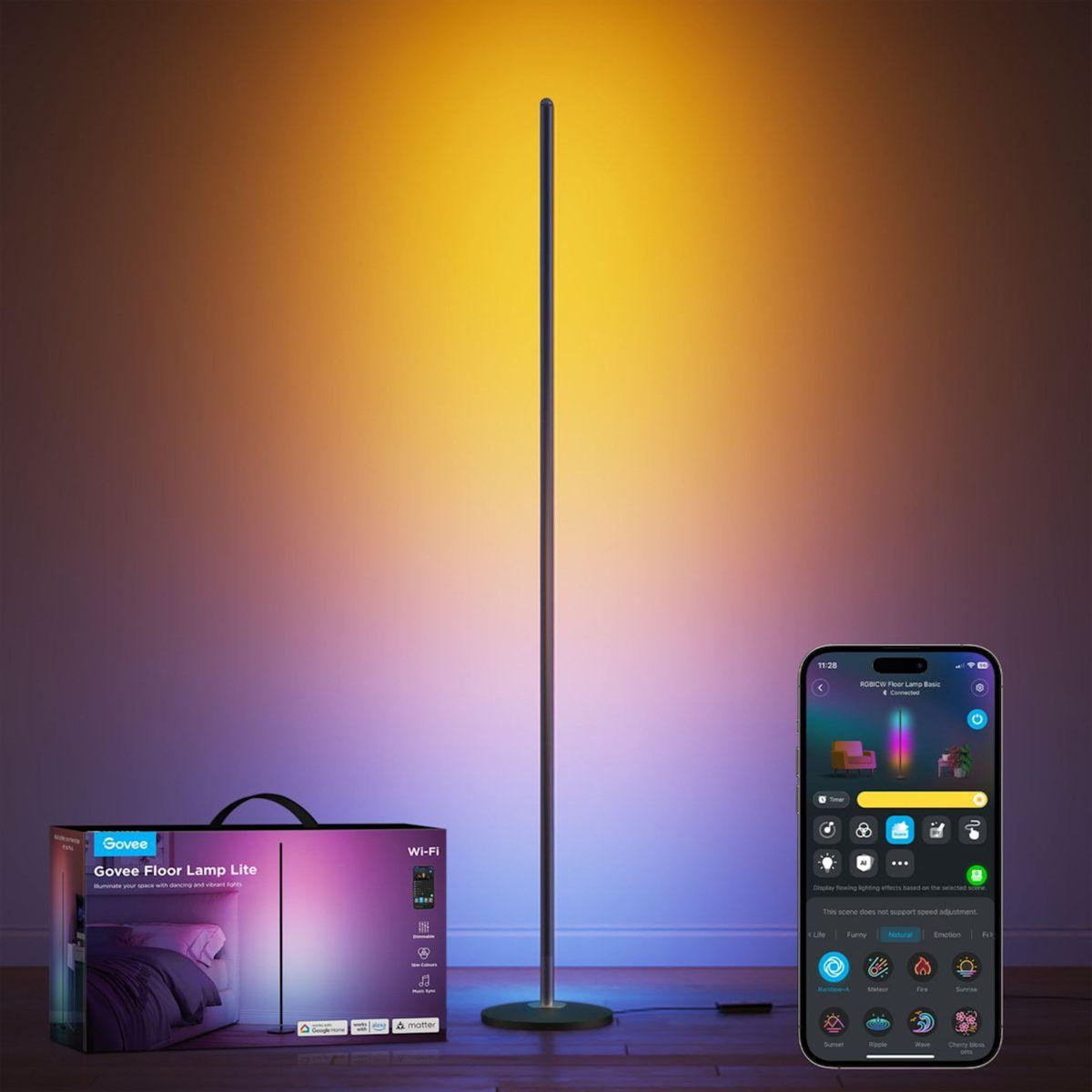 GOVEE Lampe connectée Lampadaire RGBICW 136 CM