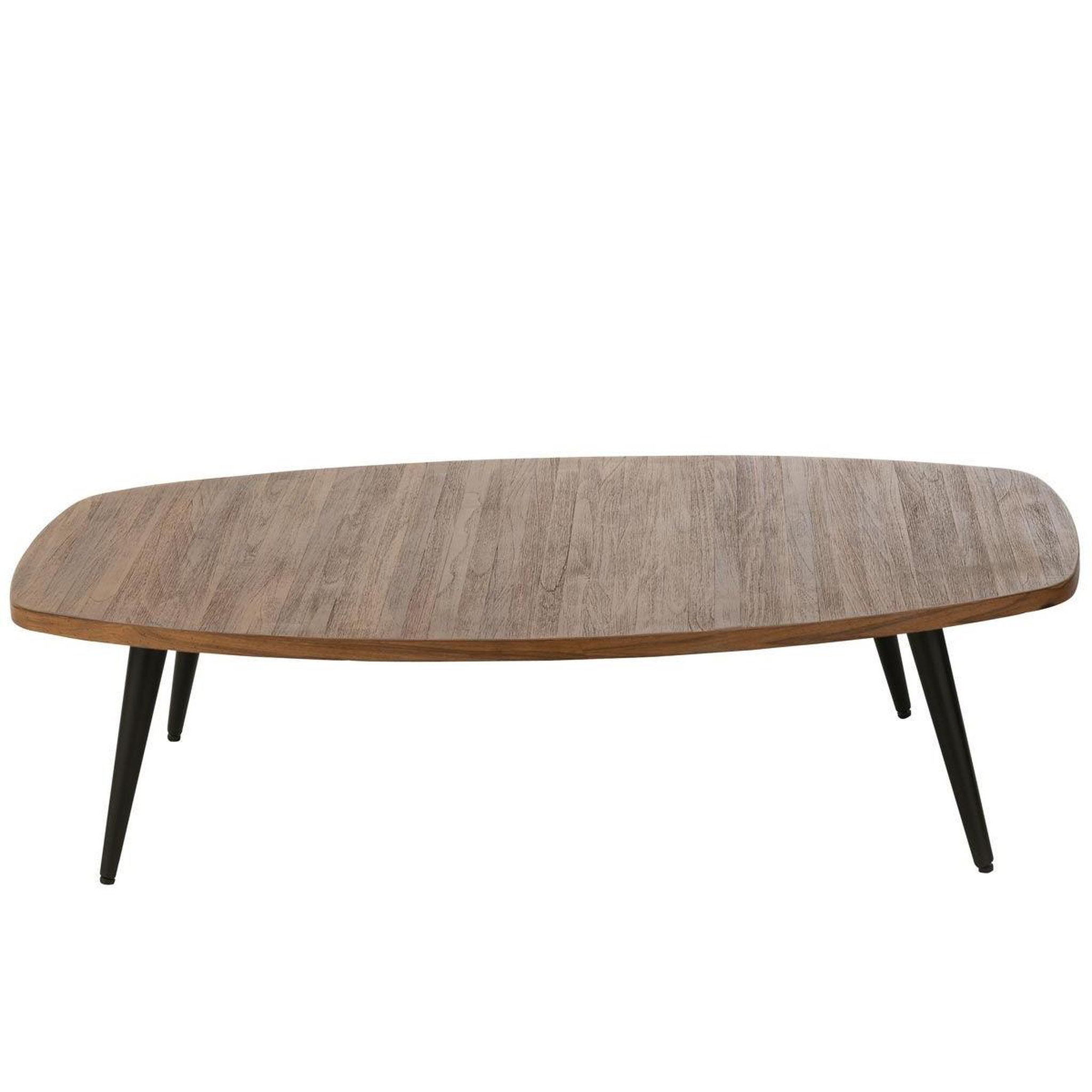 Voir la diapositive 2 : J-LINE Table basse en bois  teck  120cm naturel