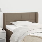 VIDAXL Tete de lit avec oreilles Taupe 83x16x78/88 cm Tissu