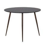 Paris Prix Table à Manger Ronde  Plaza  100cm Noir & Marron