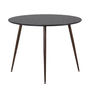 Voir la diapositive 1 : Paris Prix Table à Manger Ronde  Plaza  100cm Noir & Marron