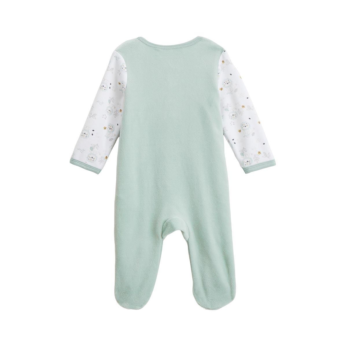 Petit Béguin Pyjama bébé en velours ouverture pont Kenya