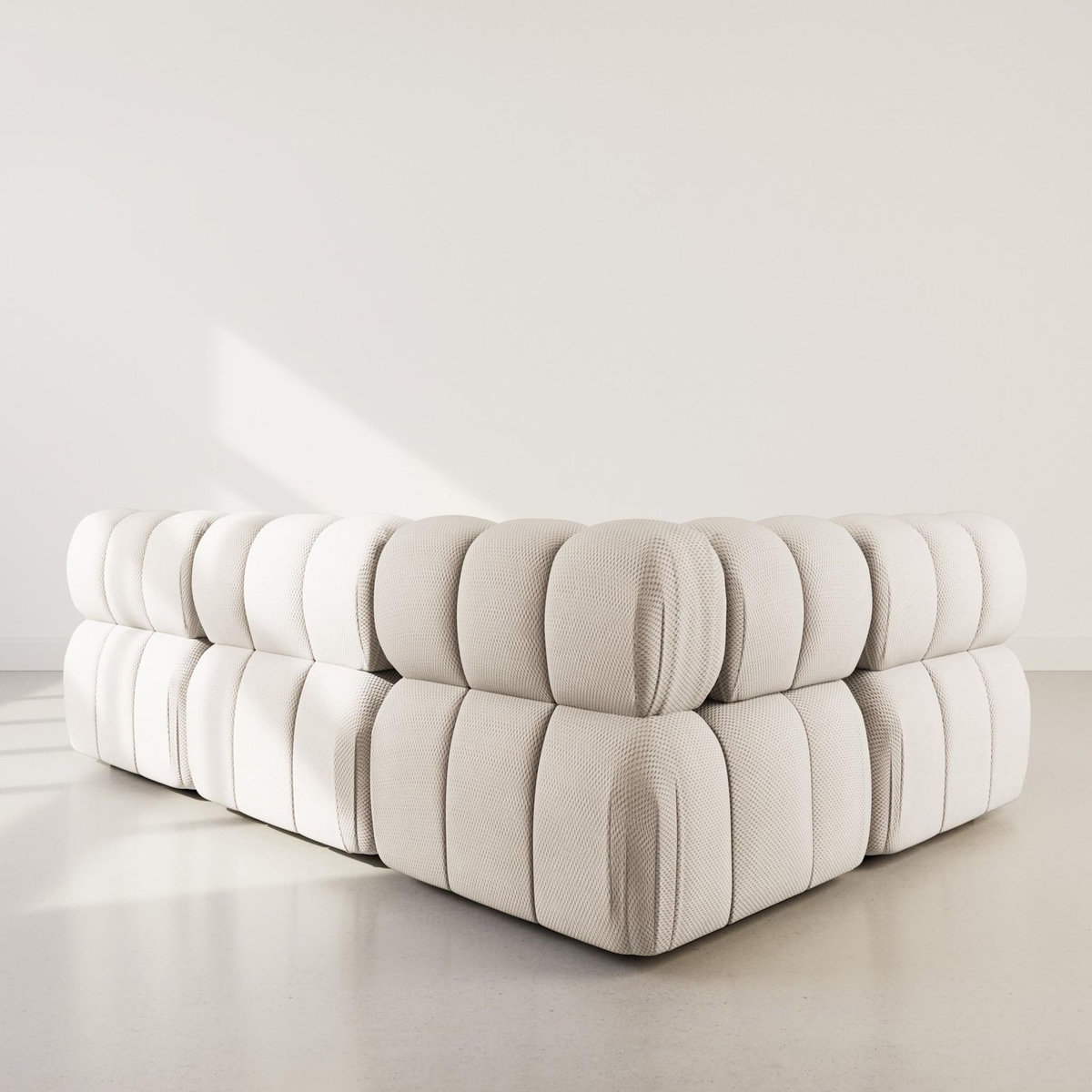 LISA DESIGN Ruby - canapé modulable d'angle gauche 5 places en velours texturé