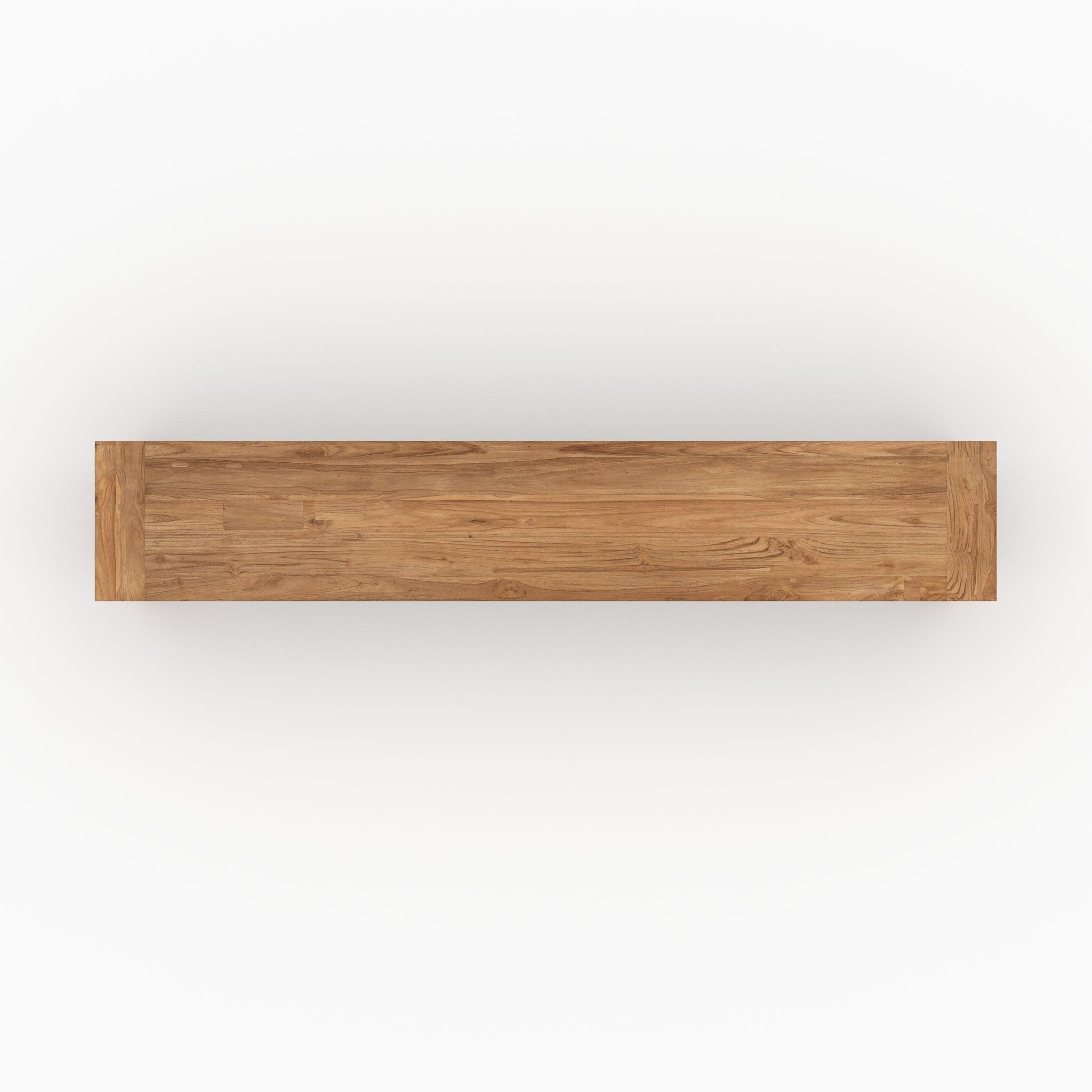 Voir la diapositive 3 : MAISON PAVANE Banc 3 places en bois de teck recyclé 200 cm-mémo