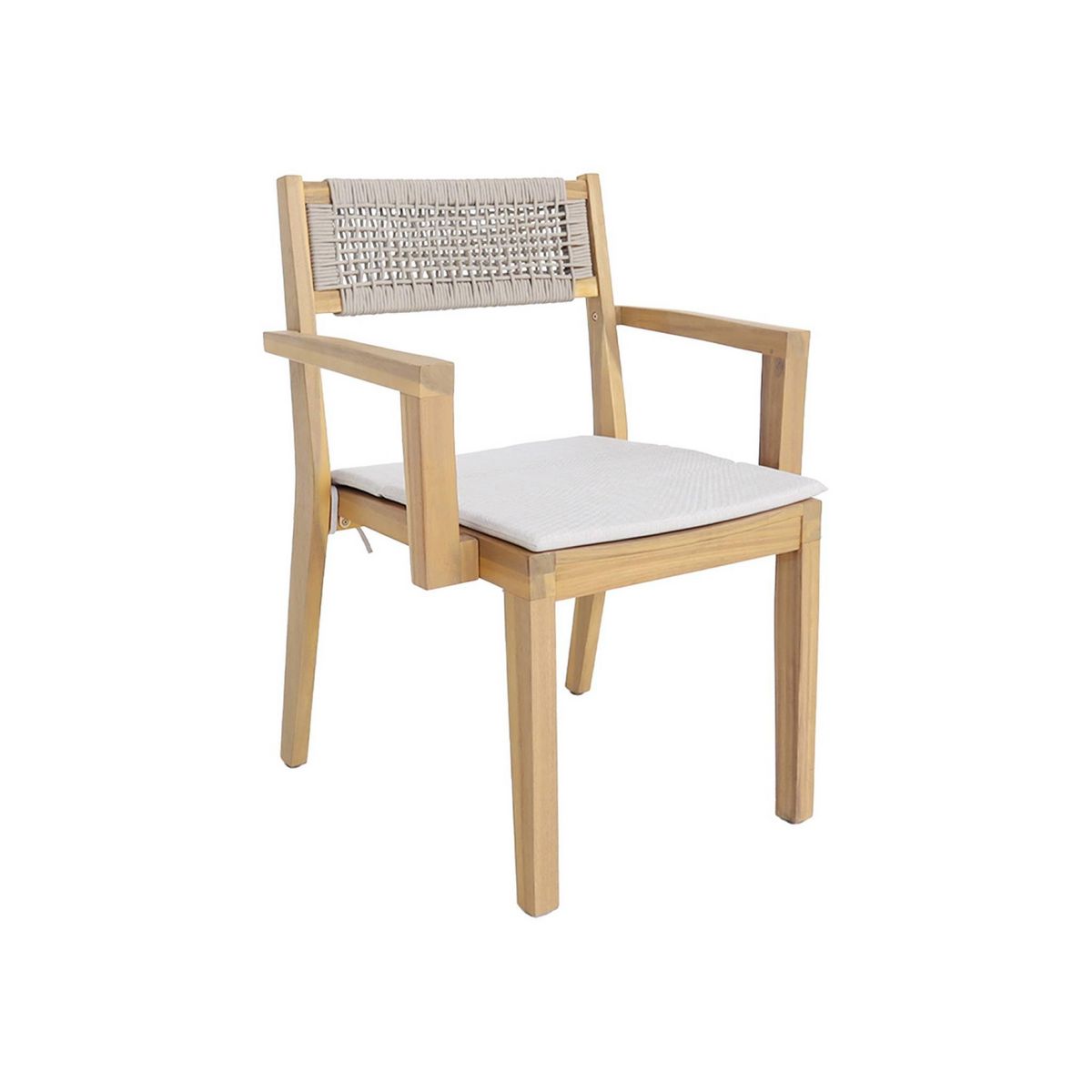 SWEEEK Table de jardin extensible bois d'acacia + 10 assises PALENA et GALENA 275 x 100 x 75 cm naturel et beige