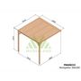 Voir la diapositive 2 : JARDIDECO Pergola adossée en bois Montpellier 300 x 300 cm - Maderland