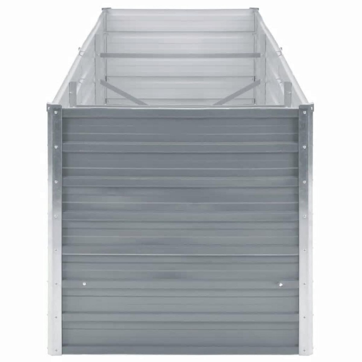 VIDAXL Lit sureleve de jardin Acier galvanise 240x80x77 cm Gris