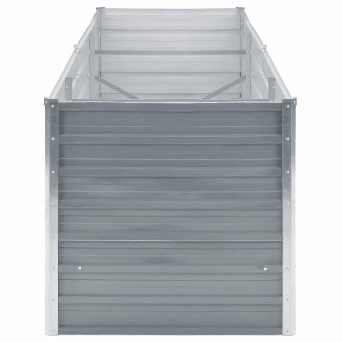 VIDAXL Lit sureleve de jardin Acier galvanise 240x80x77 cm Gris