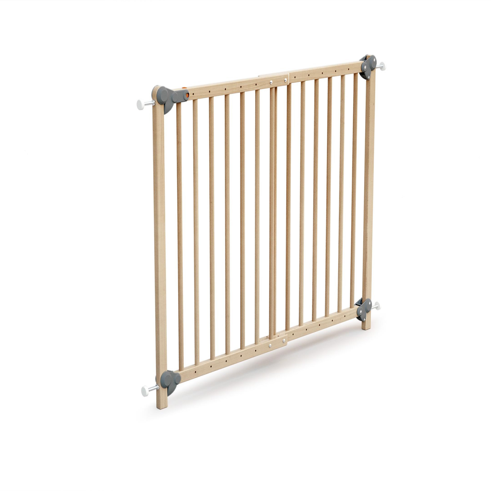 Voir la diapositive 1 : WEBABY Barrière de sécurité bébé extensible en bois LOKEE