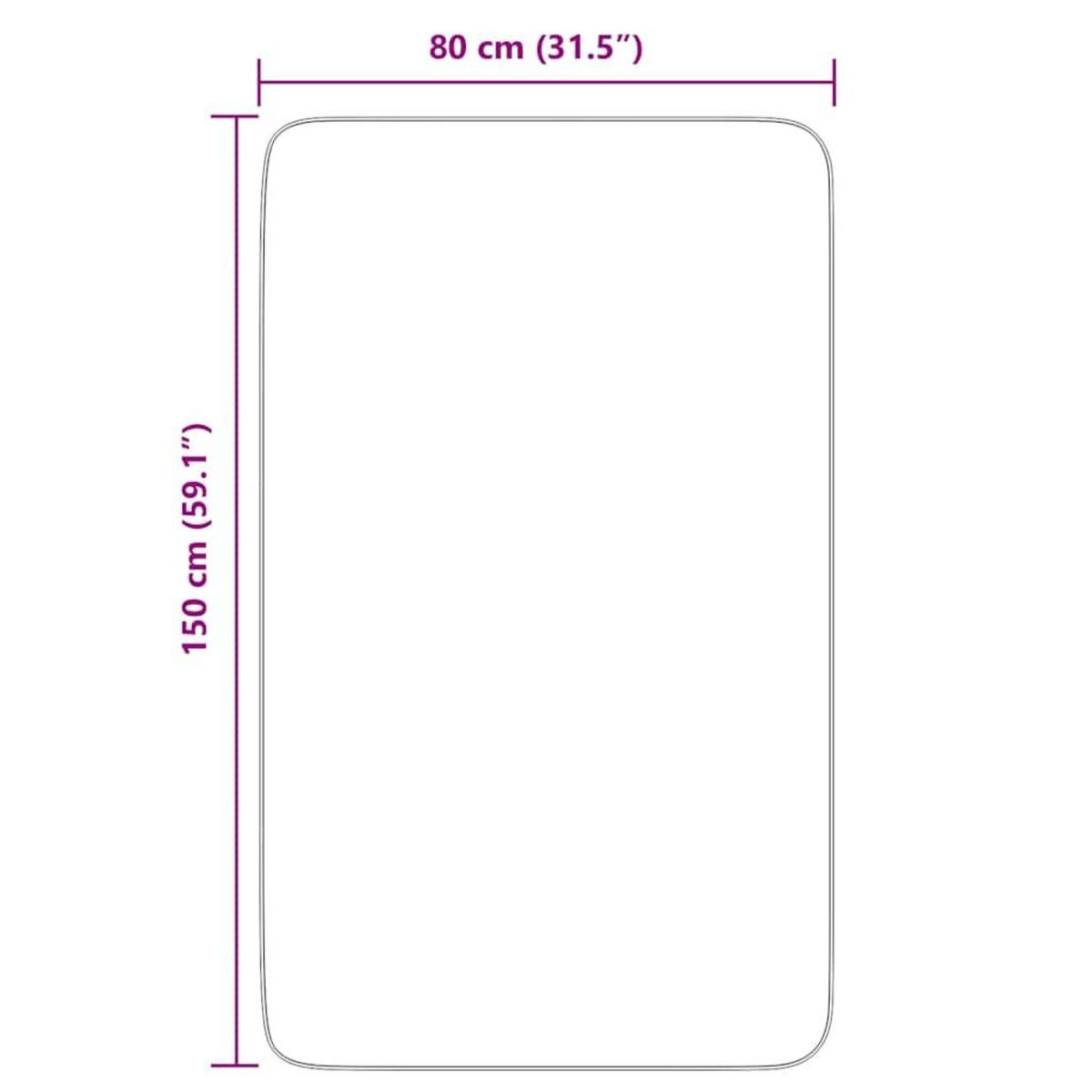 VIDAXL Tapis shaggy a poils longs NAVARRA gris clair 80x150 cm
