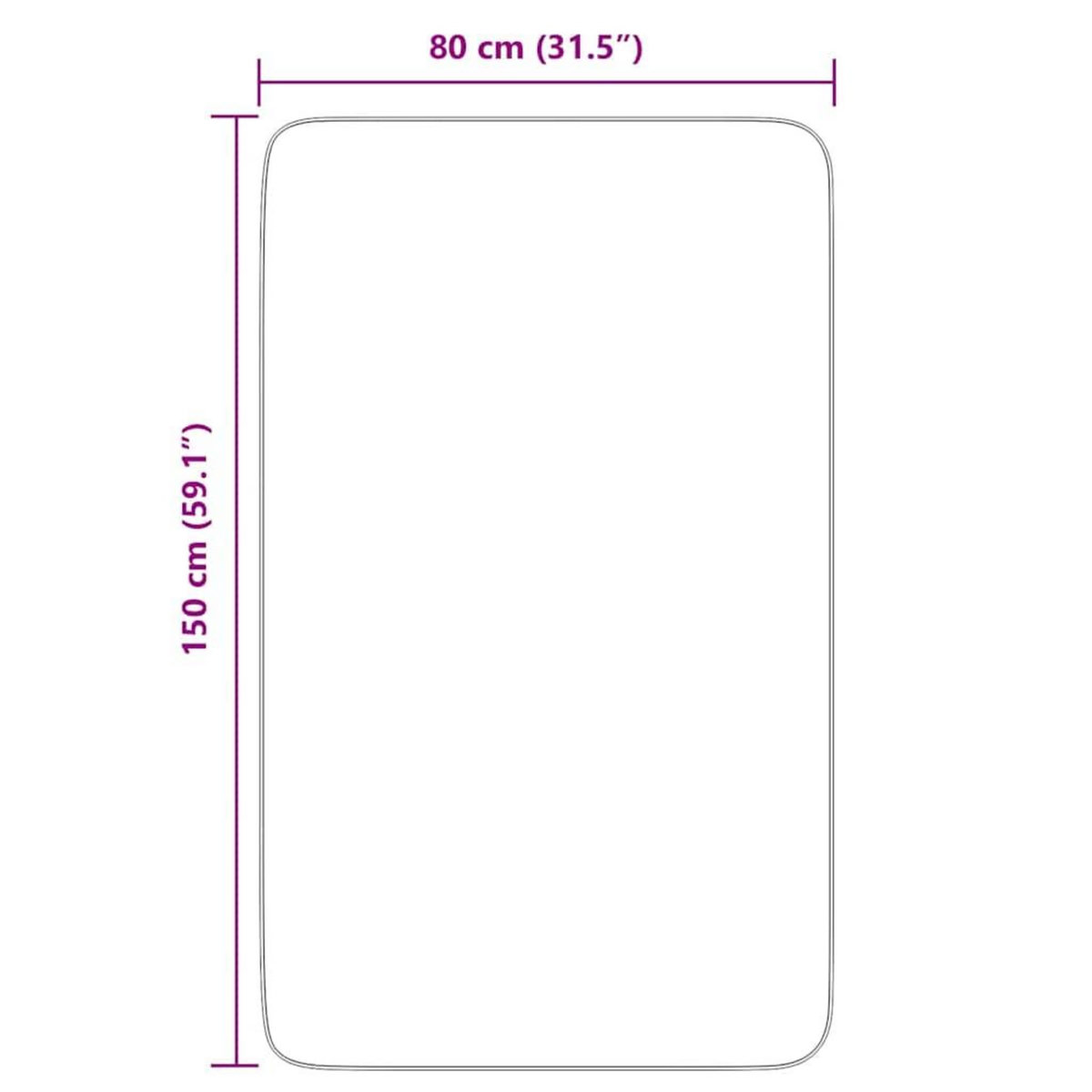 VIDAXL Tapis shaggy a poils longs NAVARRA gris clair 80x150 cm