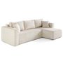 Voir la diapositive 3 : BEST MOBILIER Topaze - canapé d'angle déhoussable réversible 4 places en velours texturé