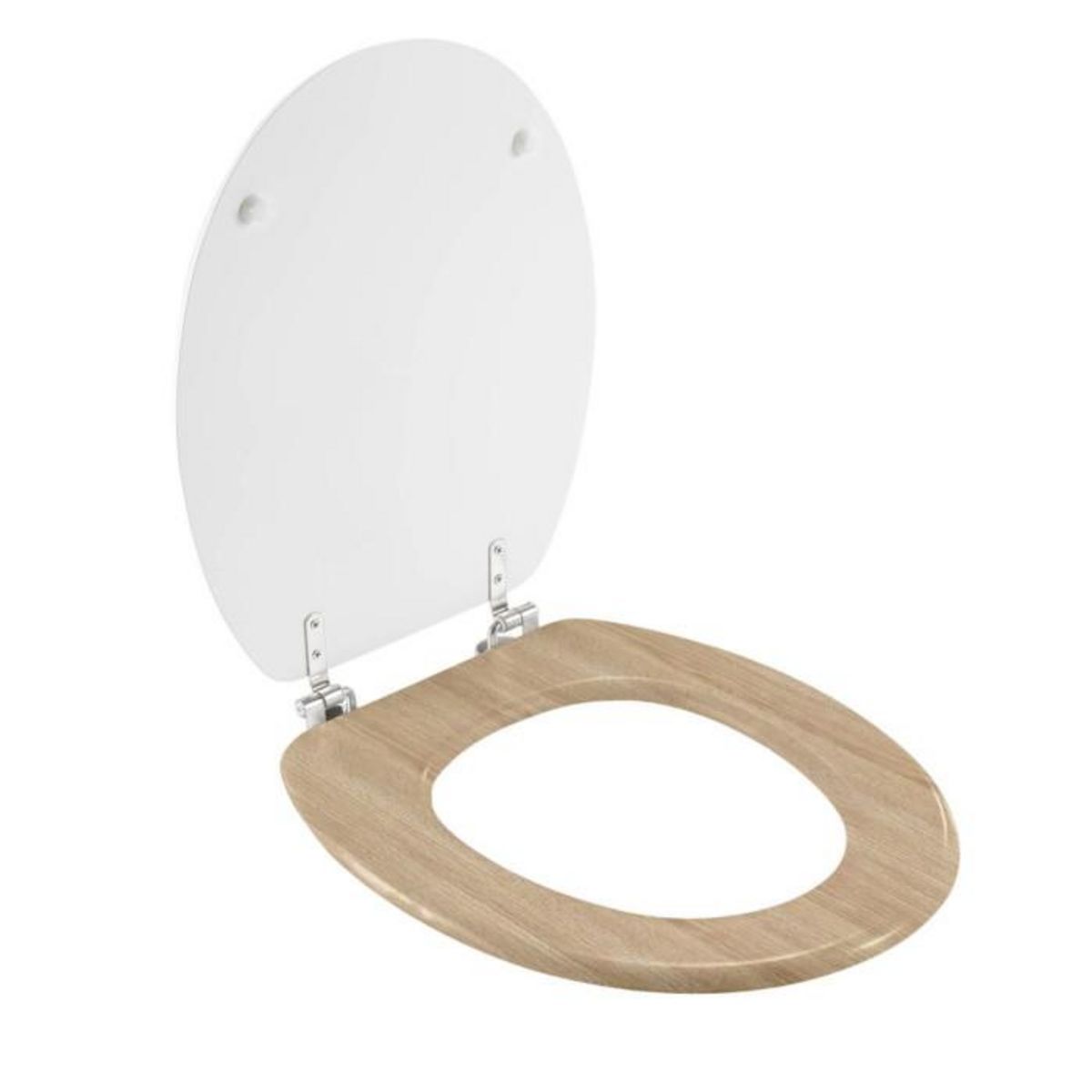 Paris Prix Abattant WC Déco  Havane  46cm Blanc