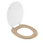 Voir la diapositive 4 : Paris Prix Abattant WC Déco  Havane  46cm Blanc