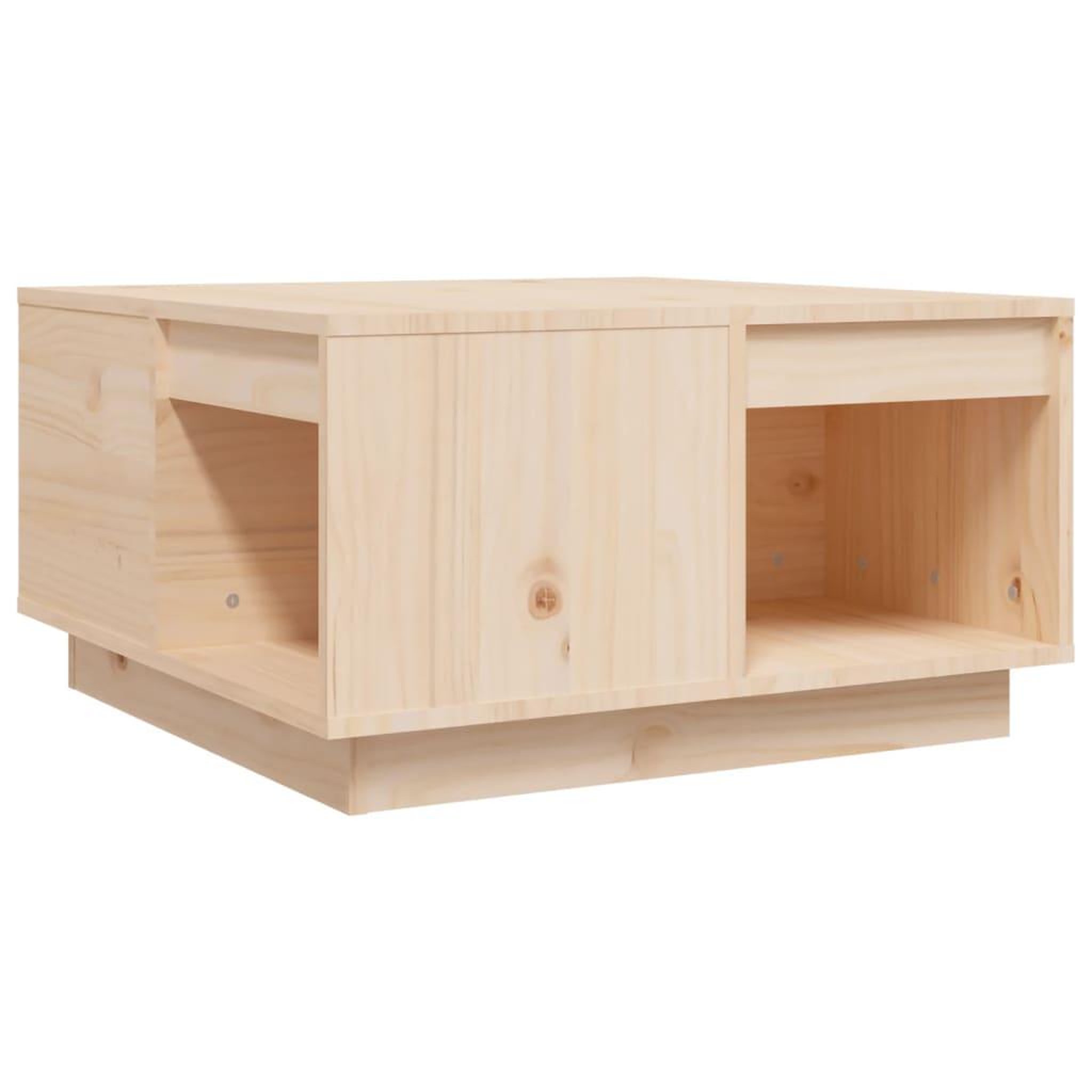 Voir la diapositive 2 : VIDAXL Table basse 60x61x32,5 cm Bois massif de pin