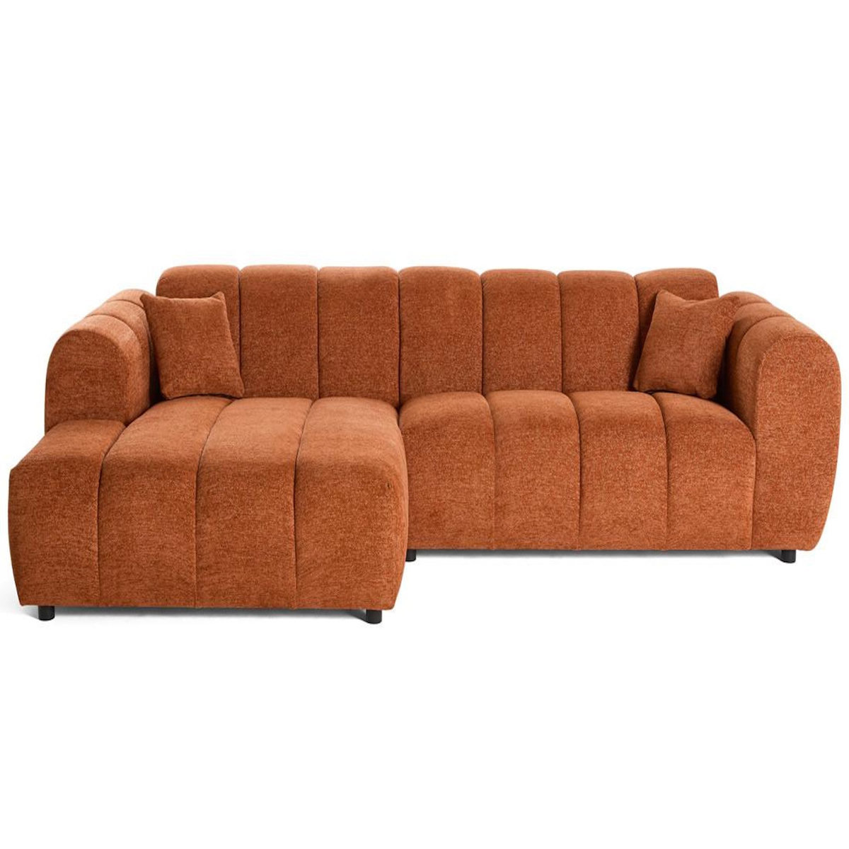 LISA DESIGN Curtis - canapé d'angle gauche 4 places en tissu texturé