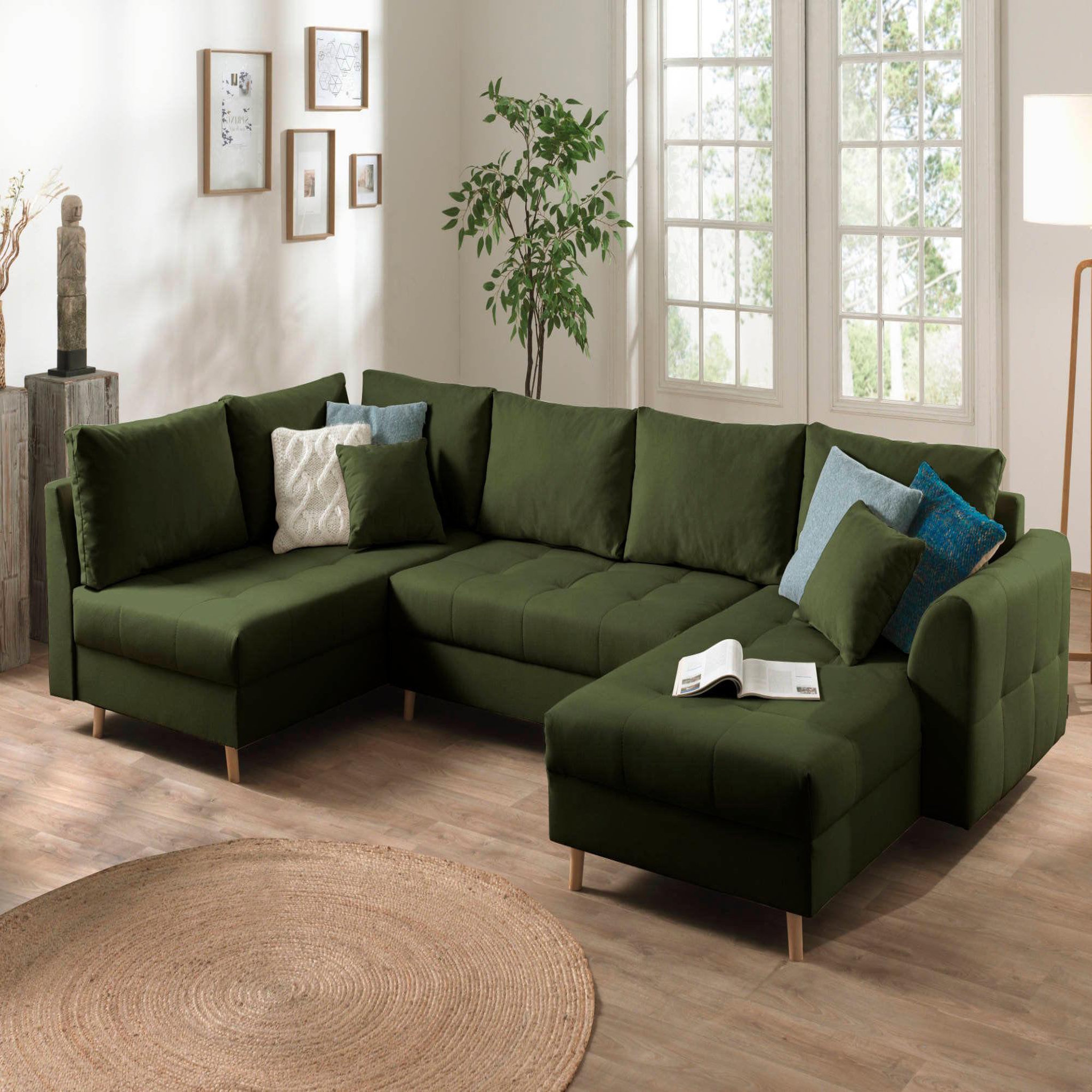 Voir la diapositive 1 : LISA DESIGN Rune - canapé panoramique - 7 places - style scandinave - gauche